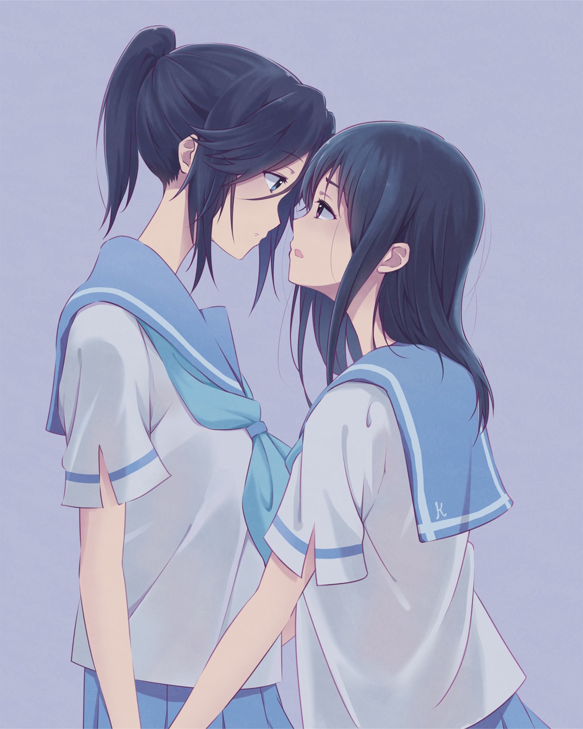 hibike!_euphonium, kasaki_nozomi, liz_to_aoi_tori, maydcafe, see_through, seifuku, yoroizuka_mizore, yuri