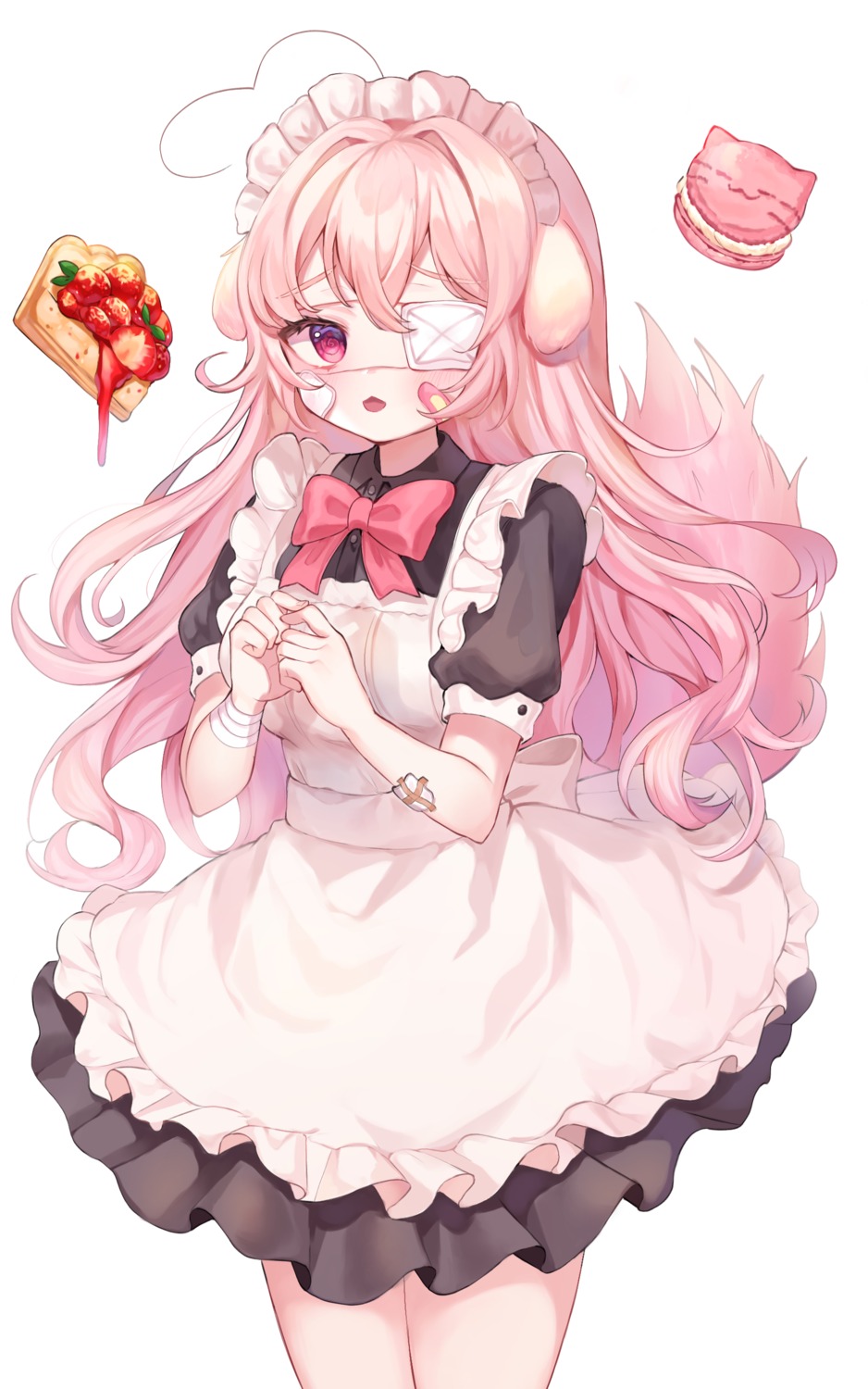 bandaid, eyepatch, maid, yam_(dr_yammy)