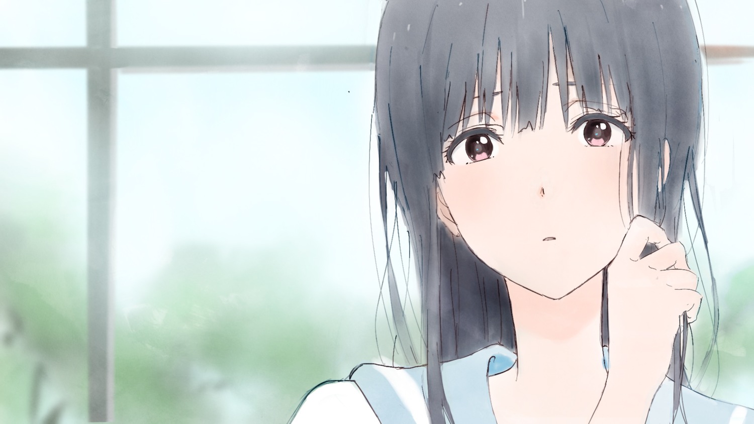 hibike!_euphonium, liz_to_aoi_tori, piroaki, seifuku, wallpaper, yoroizuka_mizore