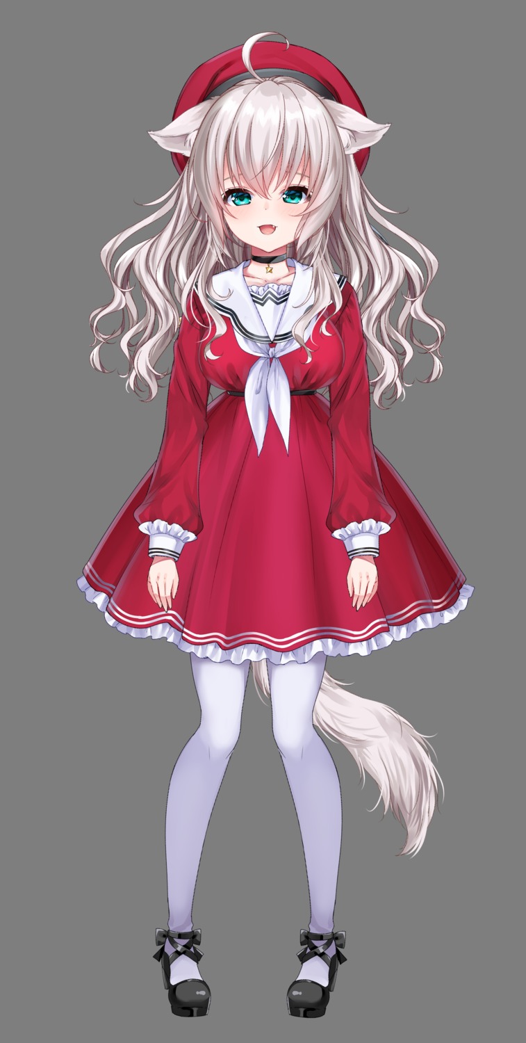 animal_ears, dress, motohara_moka, tail