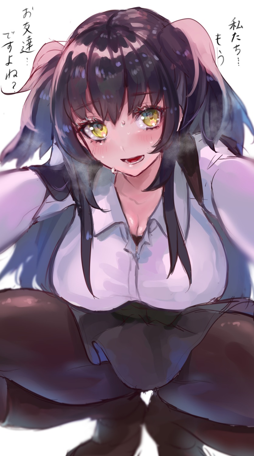 bishooji, cleavage, pantyhose, skirt_lift, toaru_kagaku_no_railgun, toaru_majutsu_no_index, yumiya_rakko