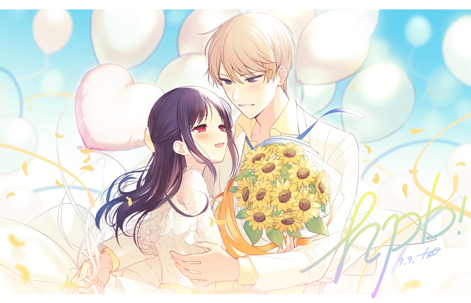 dress, juugonichi_(wheeliex2), kaguya-sama_wa_kokurasetai_~tensai-tachi_no_renai_zunousen~, shinomiya_kaguya, shirogane_miyuki, wedding_dress