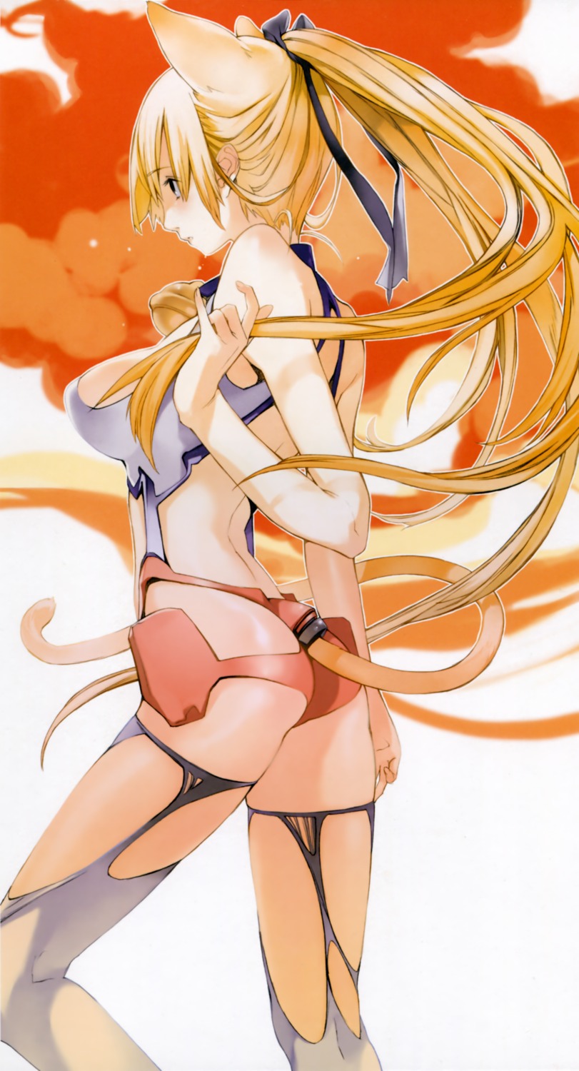 animal_ears, asobi_ni_iku_yo!, ass, bodysuit, eris, houden_eizou, nekomimi, tail