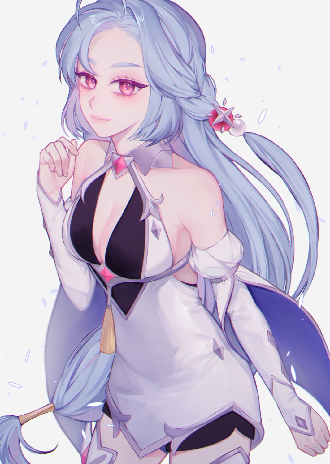 bamme, cleavage, thighhighs
