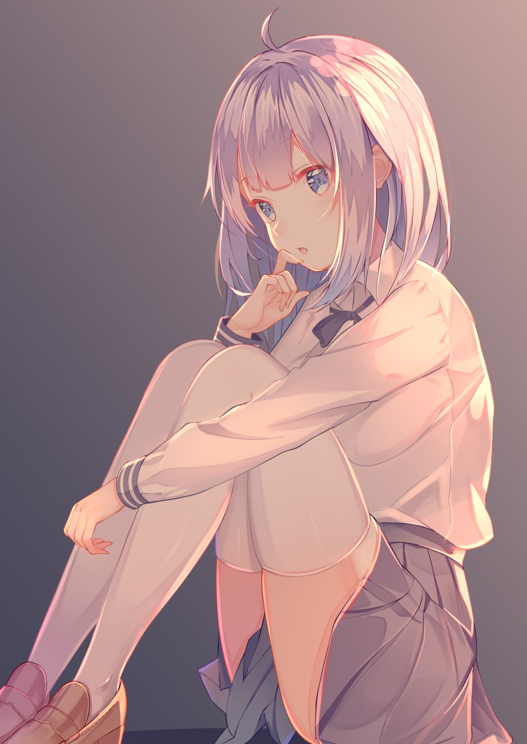 azur_lane, seifuku, skirt_lift, thighhighs, unicorn_(azur_lane), zuu_(qq770463651)