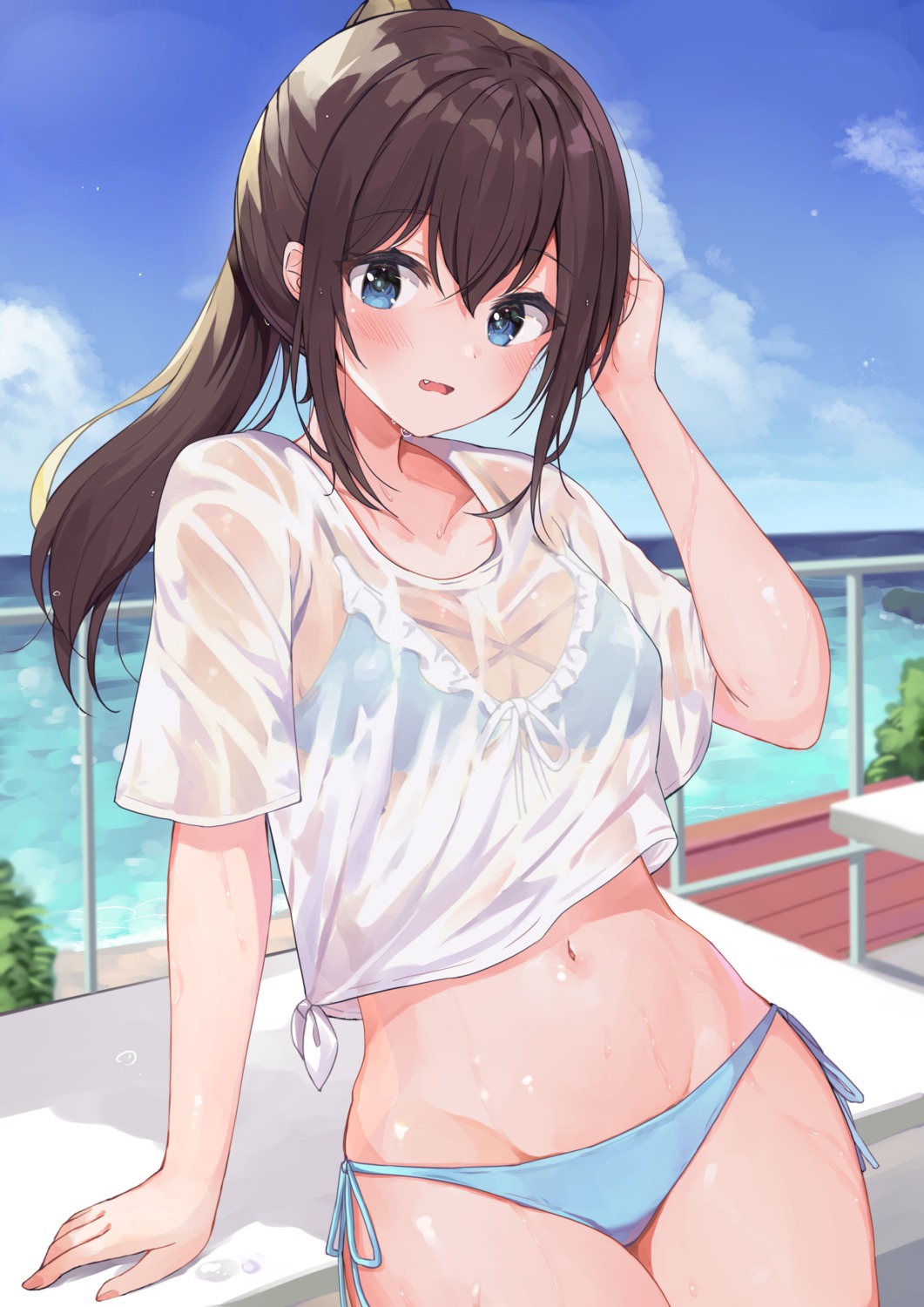 bikini, racchi., see_through, swimsuits, wet, wet_clothes