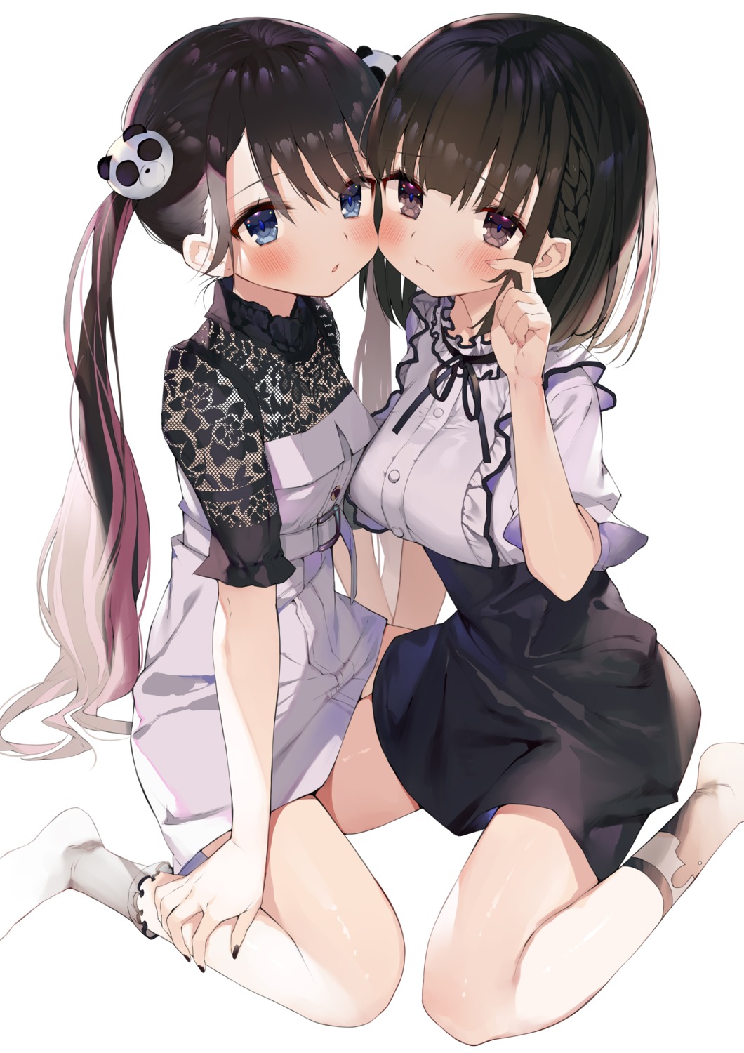 gaou, okada_ayaka, see_through, skirt_lift, suzumori_aika, symmetrical_docking, yuri