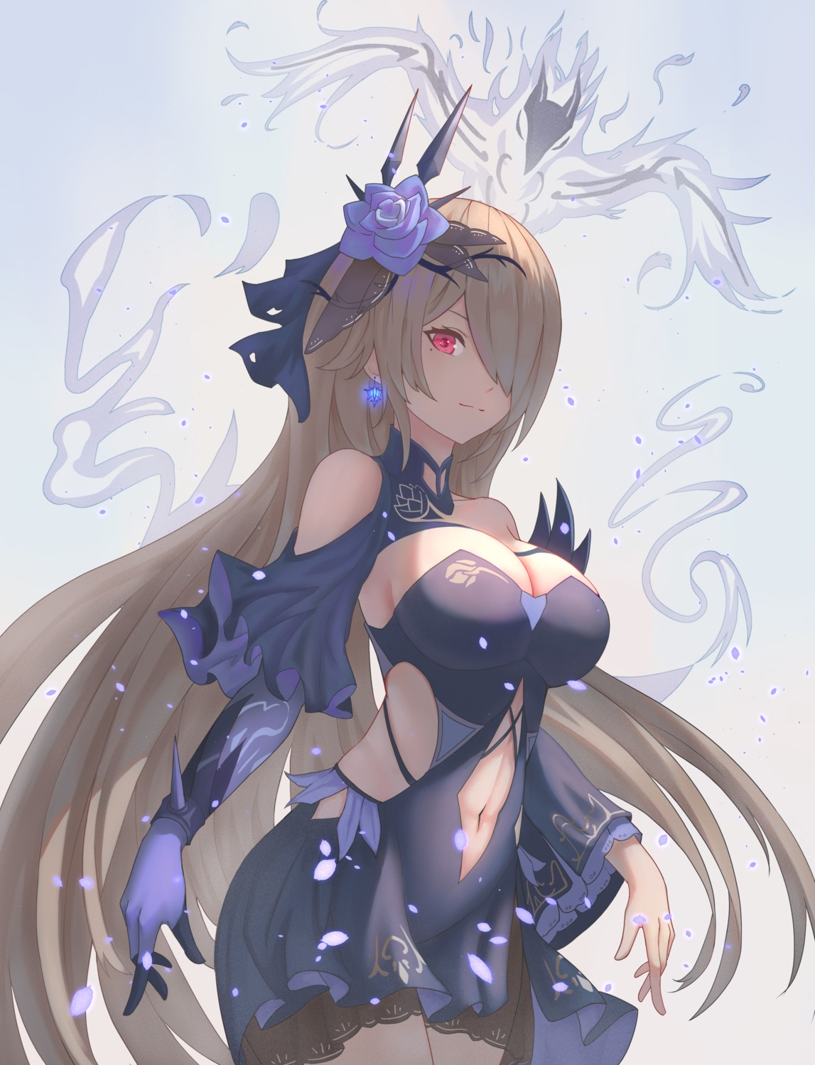 benghuai_xueyuan, damon_ct, dress, honkai_impact, no_bra, rita_rossweisse, see_through