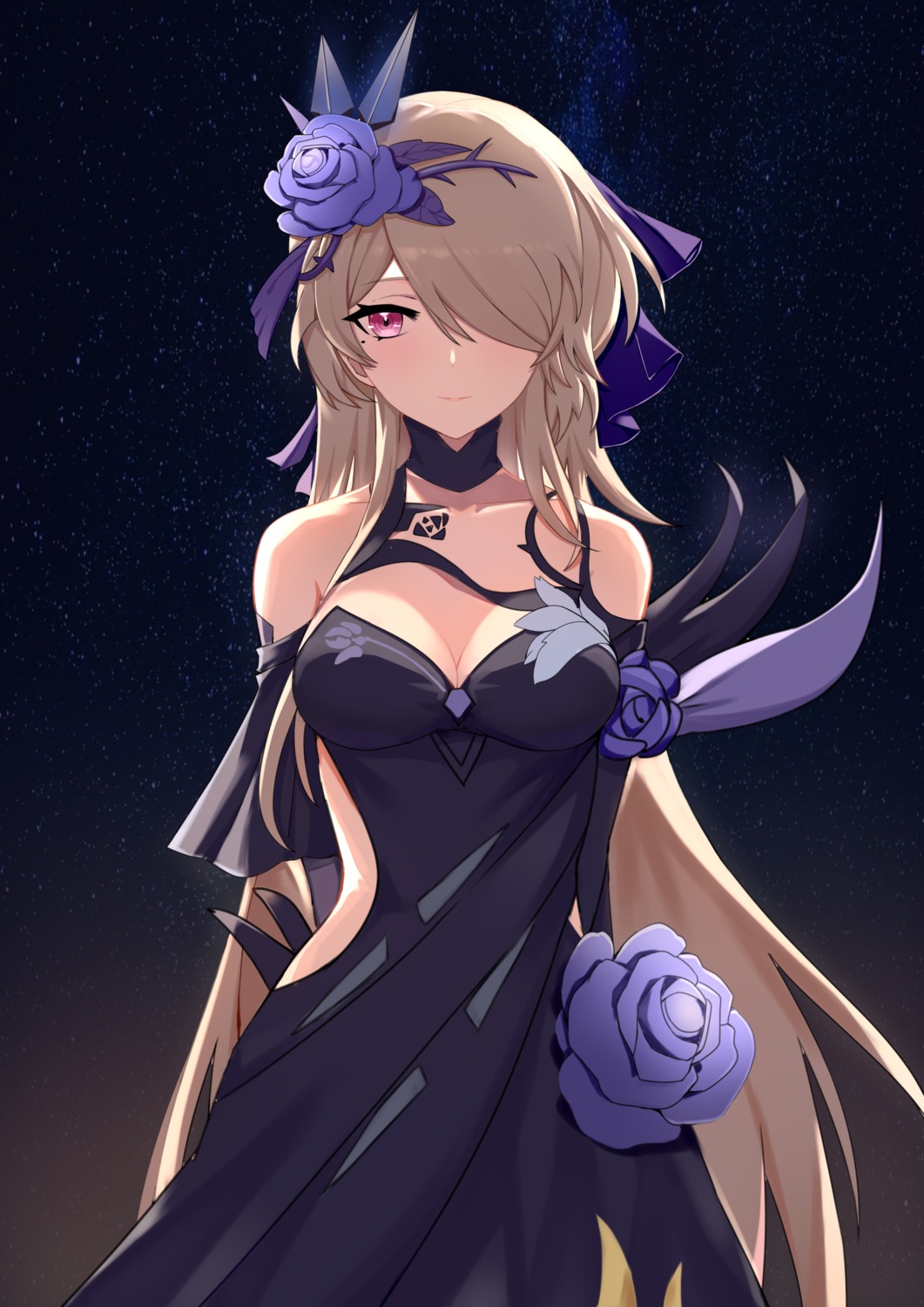 benghuai_xueyuan, dress, honkai_impact, no_bra, rita_rossweisse, zhourues