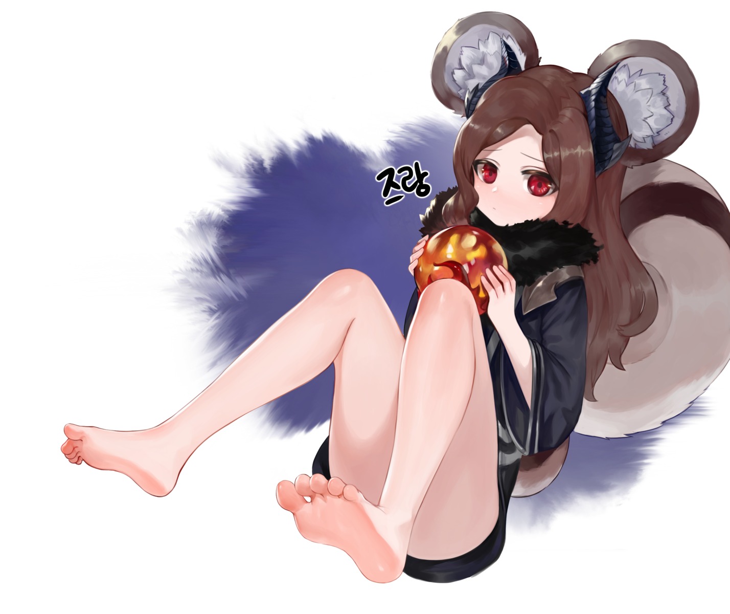 animal_ears, dokomon, feet, tail