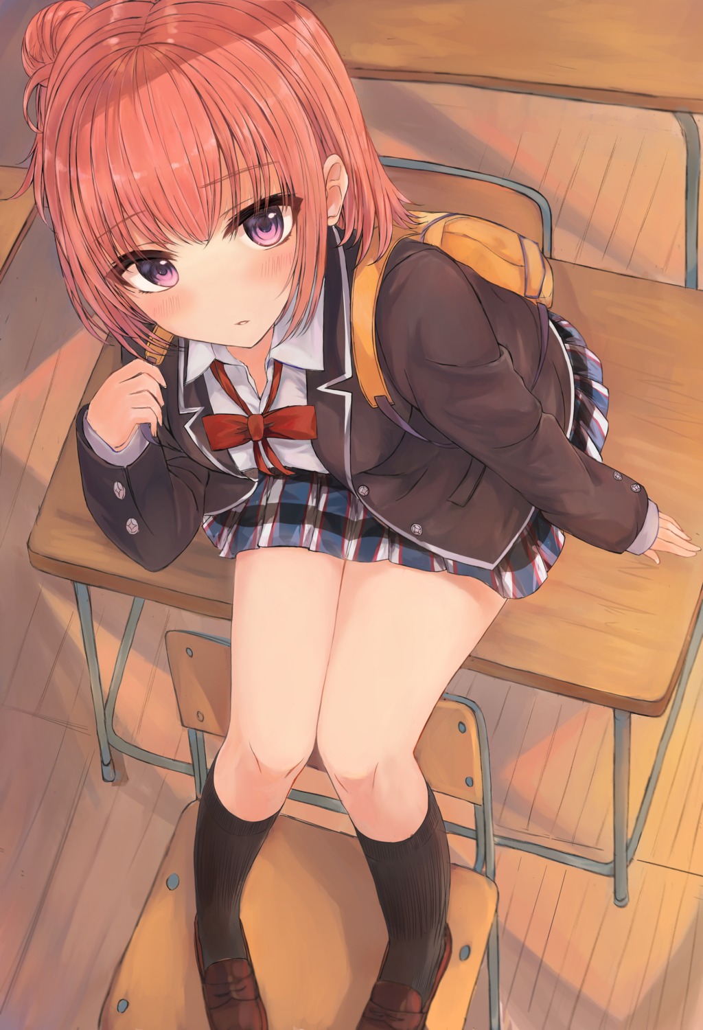 fleur, seifuku, skirt_lift, yahari_ore_no_seishun_lovecome_wa_machigatteiru., yuigahama_yui