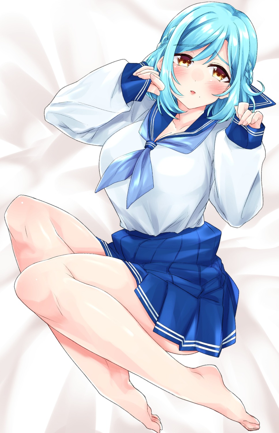 itou_ayachi, moira_(nijisanji), nijisanji, seifuku, skirt_lift