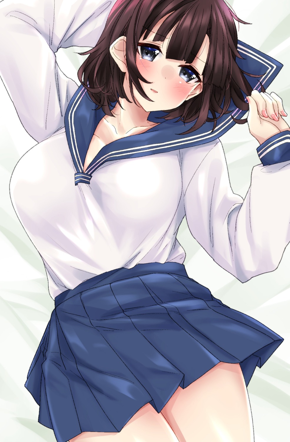 itou_ayachi, nijisanji, seifuku, skirt_lift, suzuka_utako