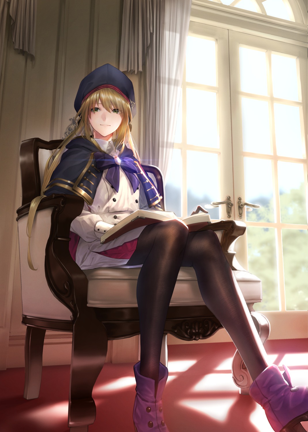 artoria_caster_(fate), fate/grand_order, heels, mugetsu, pantyhose, uniform