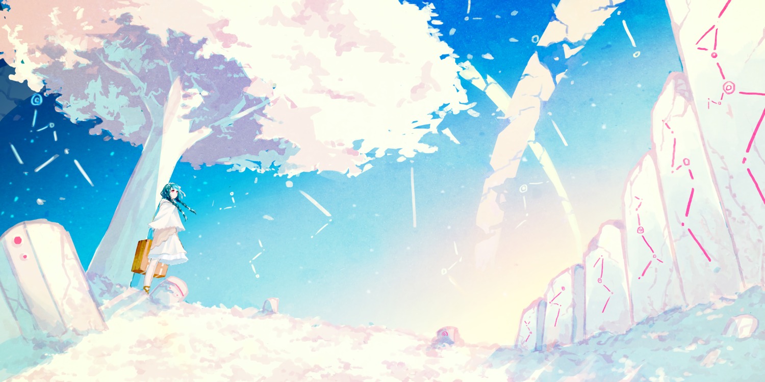 16-bit_color, dress, landscape, usada