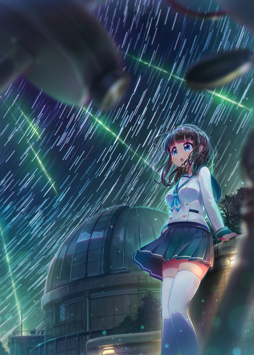 seifuku, skirt_lift, tamanegi_(12030028), thighhighs