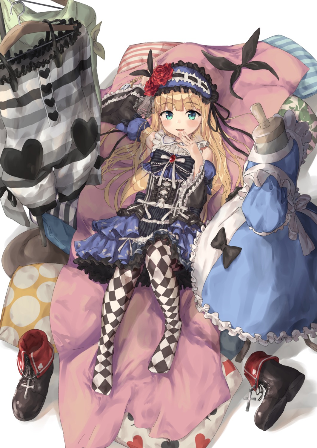 dress, epi_zero, gothic_lolita, lolita_fashion, mononobe_alice, nijisanji, pantyhose, skirt_lift