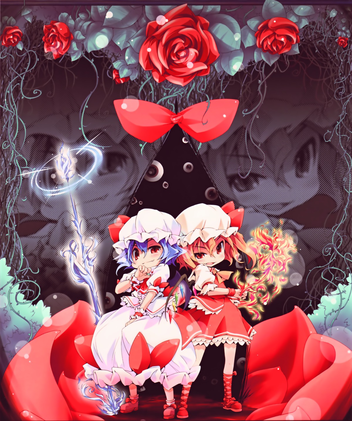 flandre_scarlet, ham, remilia_scarlet, touhou