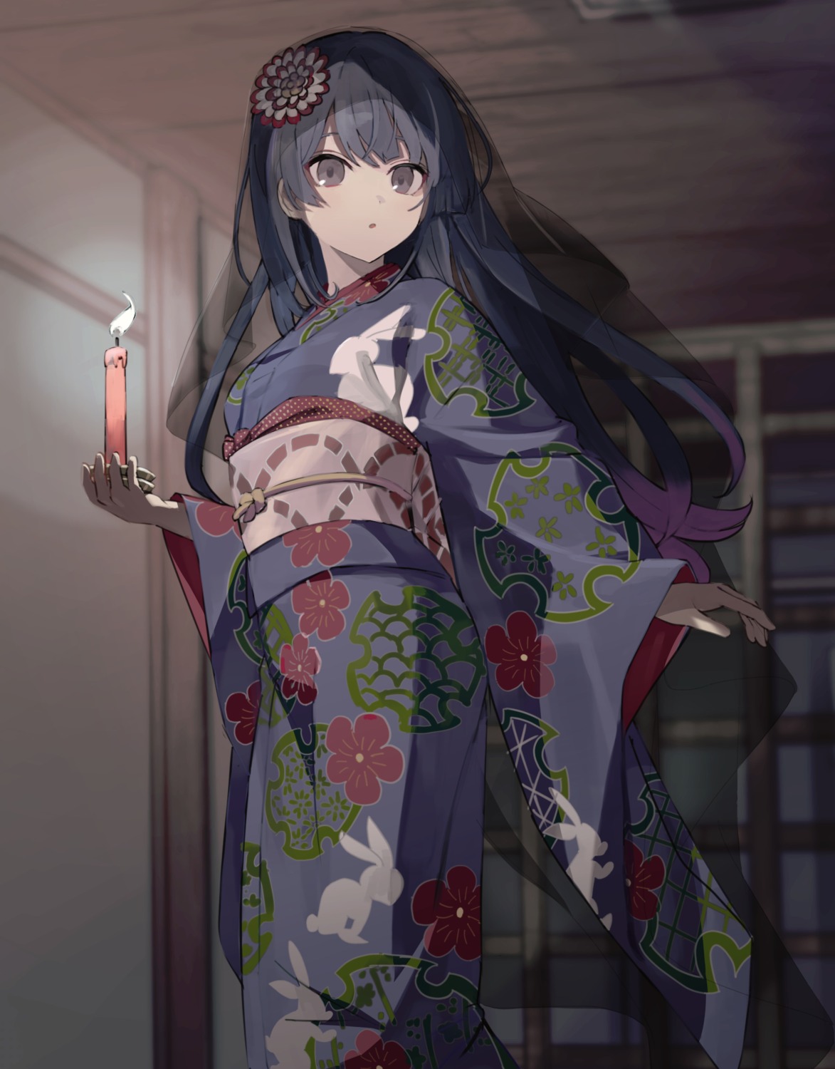 kimono, nijisanji, tsukino_mito, usirome