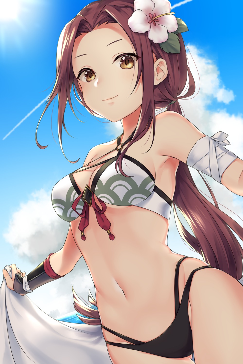bikini, cleavage, ken_pyatsu, princess_connect!, princess_connect!_re:dive, swimsuits, tachiarai_ruka