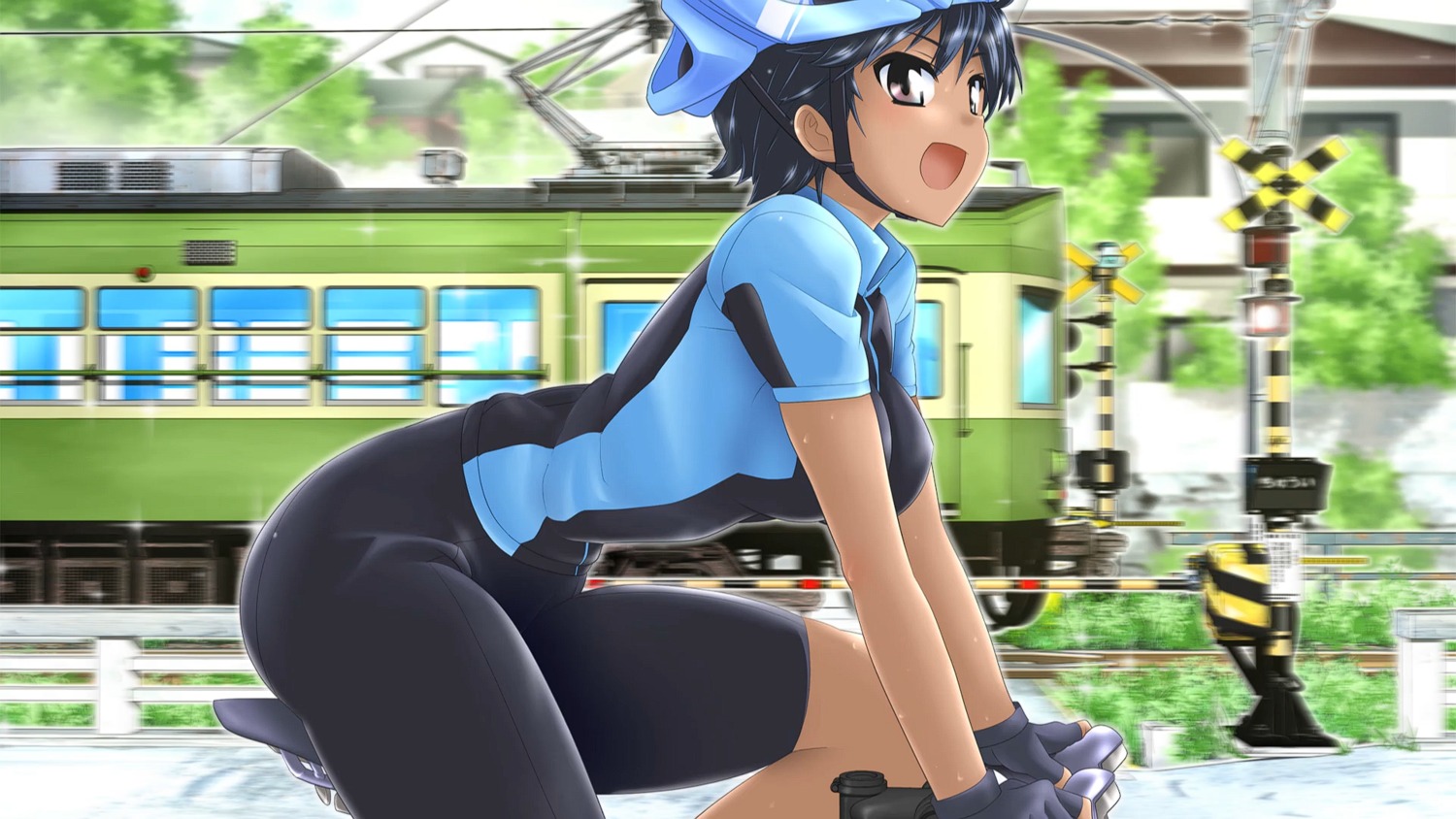 bike_shorts, endcard, higa_natsumi, minami_kamakura_koukou_joshi_jitenshabu, tagme