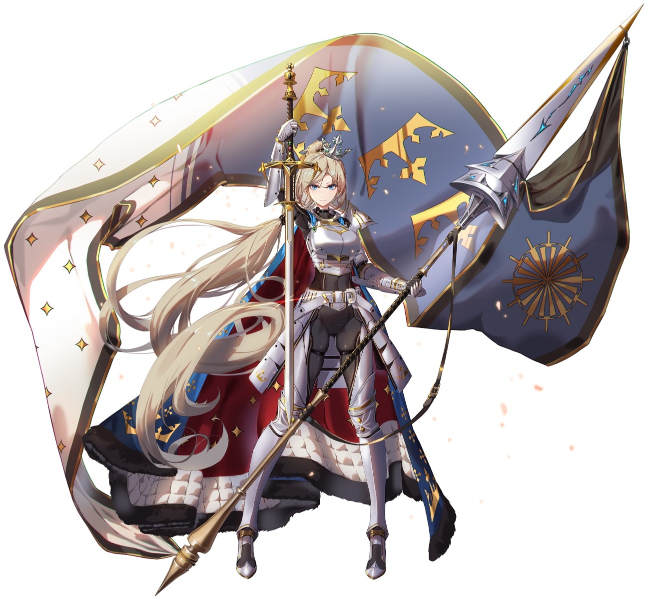 ark_order, armor, bodysuit, sword, weapon, you_ni_ge_shaobing