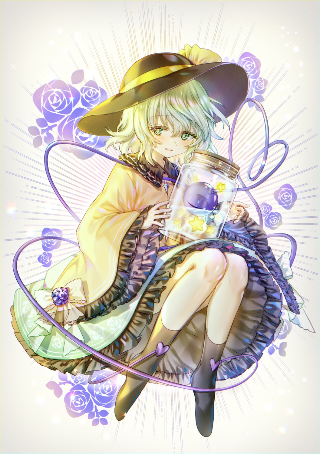 here_(hr_rz_ggg), komeiji_koishi, skirt_lift, touhou