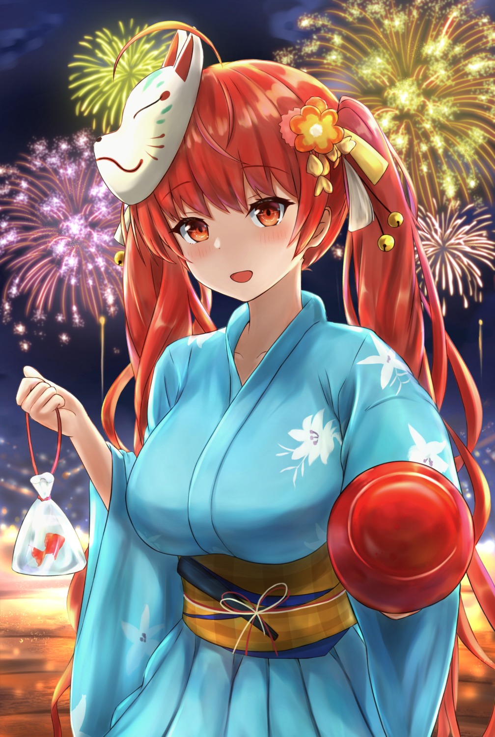 amano_kusatsu, azur_lane, honolulu_(azur_lane), yukata