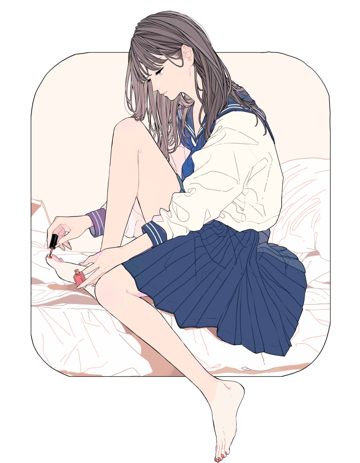 keiko_(kkokeiko), seifuku, skirt_lift