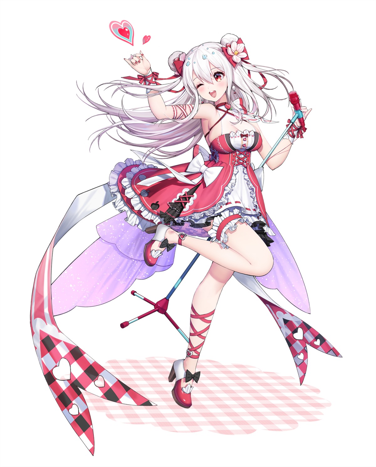 fruits_fulcute!, garter, heels, lolita_fashion, monini, no_bra, see_through, skirt_lift