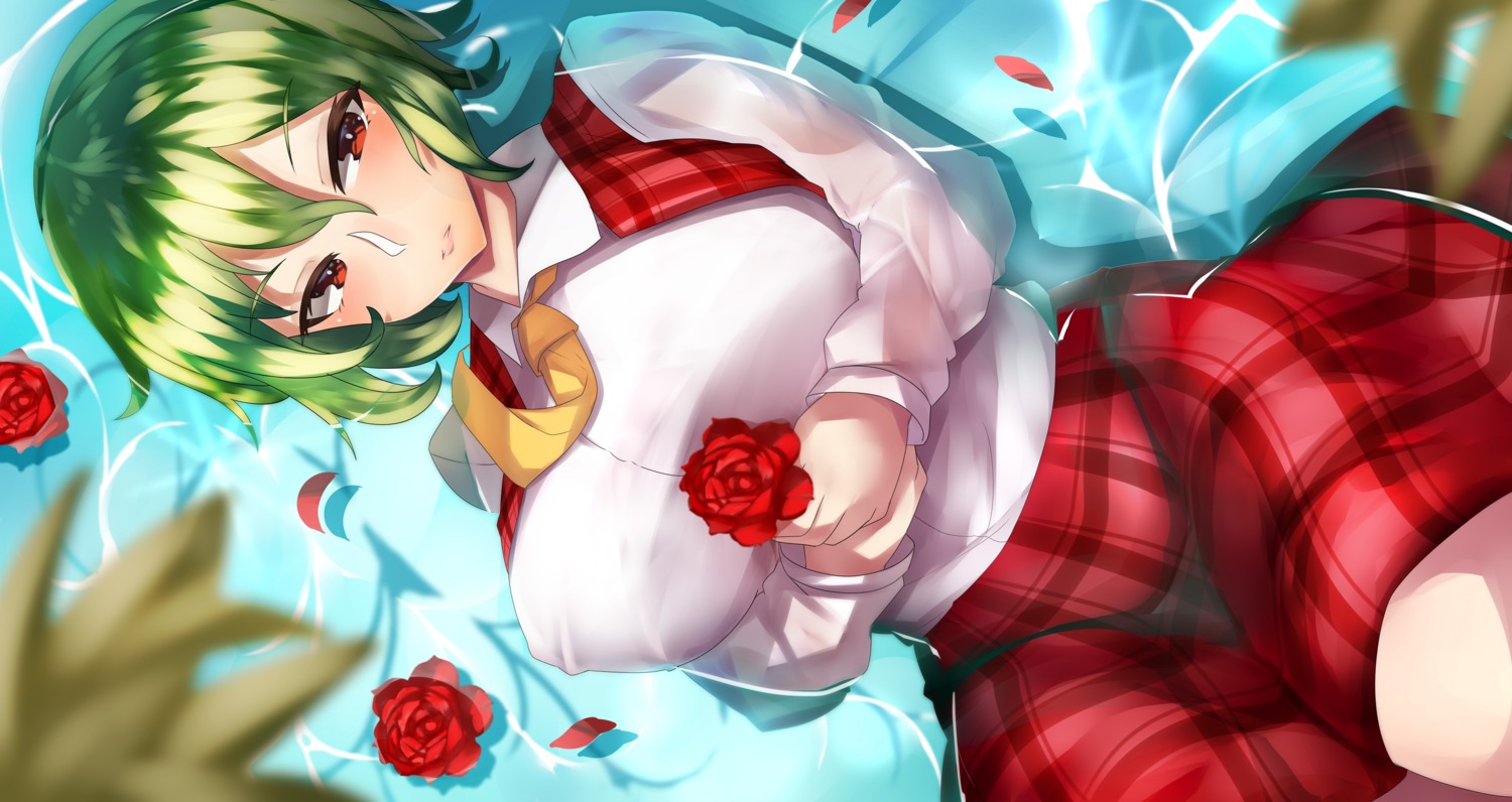 kazami_yuuka, see_through, tea_texiamato, touhou, wet, wet_clothes