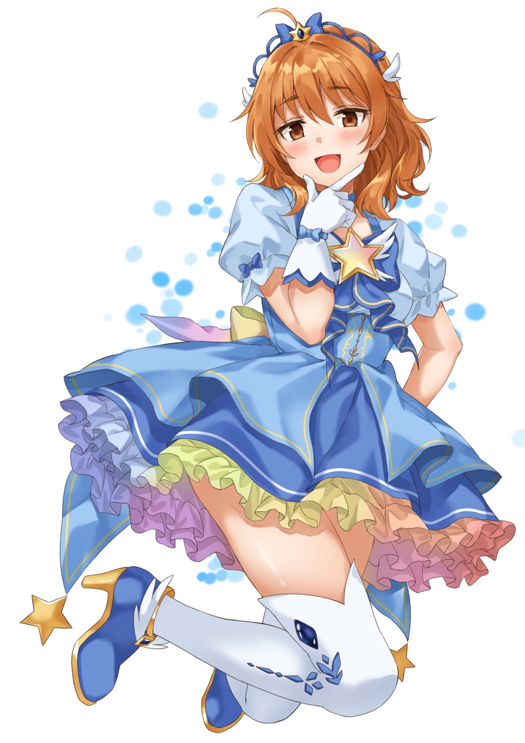 araki_hina, dress, heels, sirurabbit, the_idolm@ster, the_idolm@ster_cinderella_girls, thighhighs