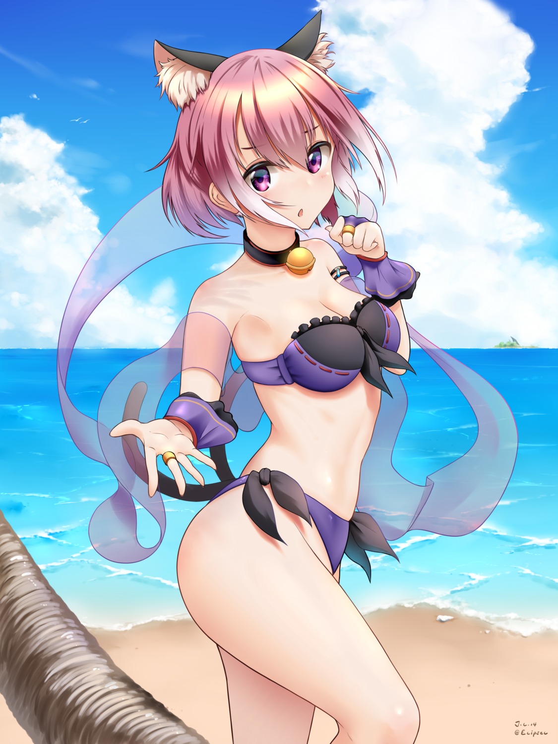 animal_ears, bikini, guxu, nekomimi, princess_connect!, princess_connect!_re:dive, swimsuits, tail