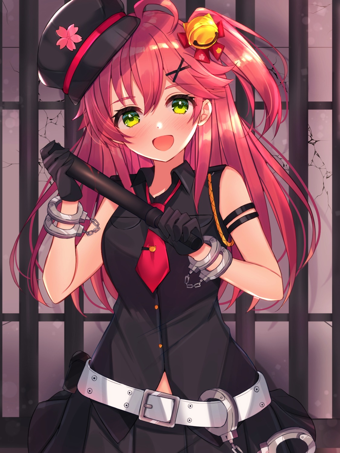 hololive, mi_taro333, sakura_miko, uniform, weapon