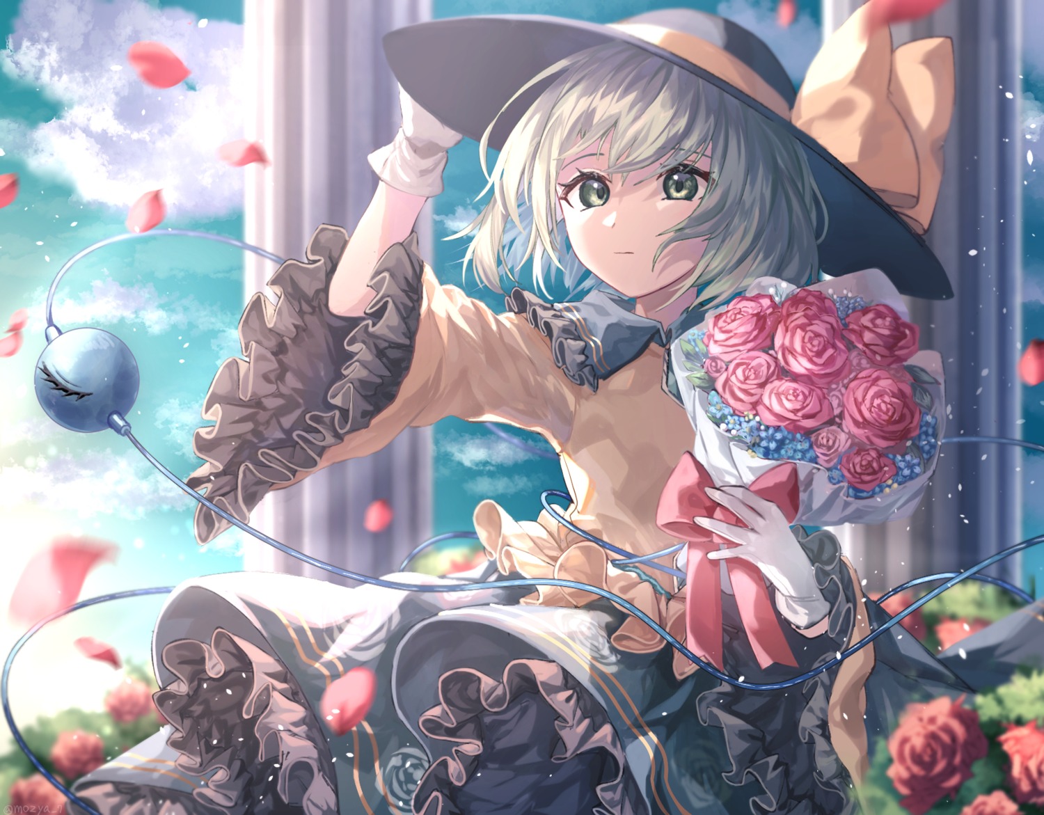 komeiji_koishi, mozuno_(mozya_7), skirt_lift, touhou