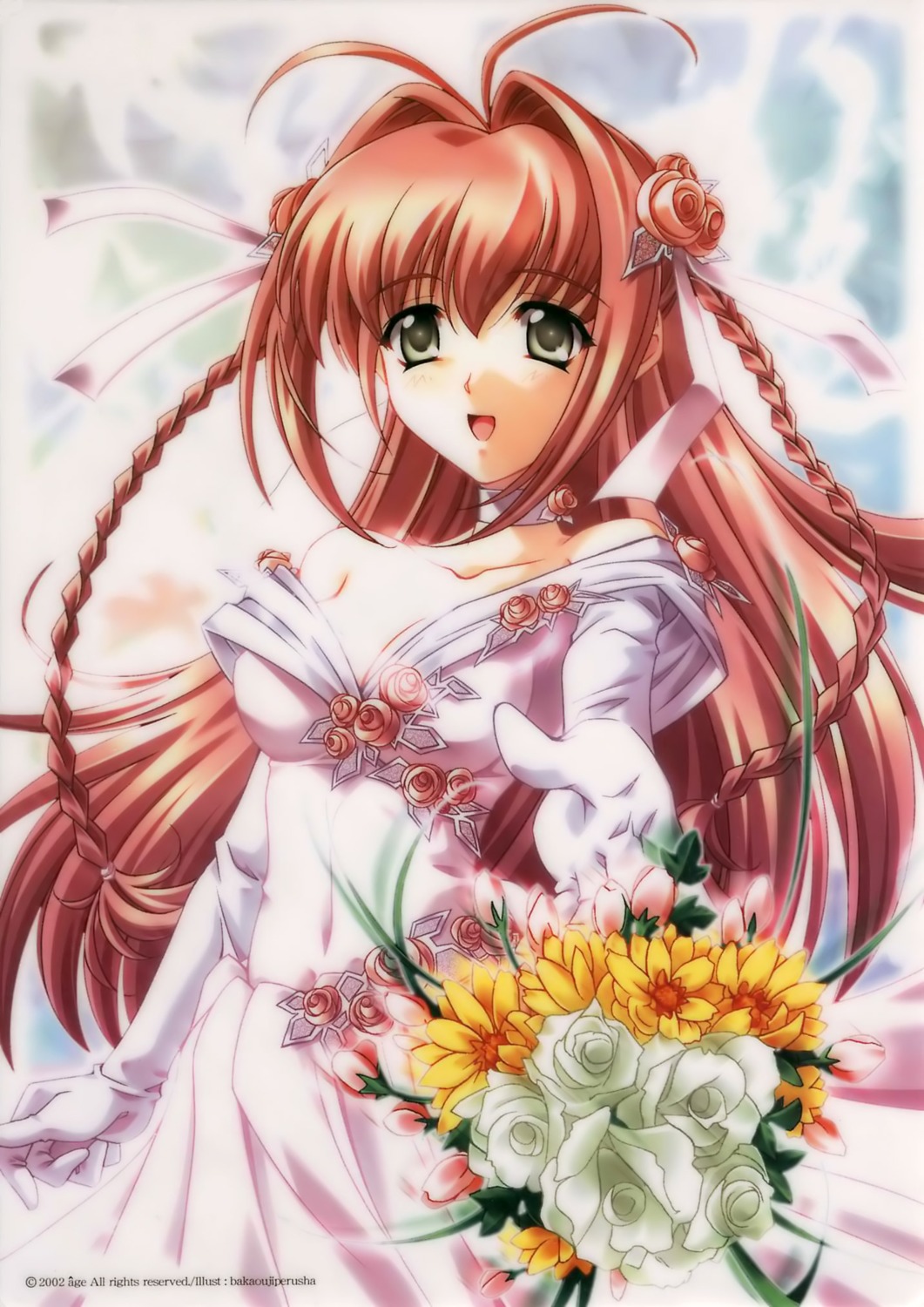 baka_ouji_persia, cleavage, dress, kimi_ga_nozomu_eien, suzumiya_haruka, wedding_dress