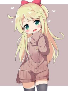 bra, dress, himesaka_noa, m-kun, sweater, thighhighs, watashi_ni_tenshi_ga_maiorita!