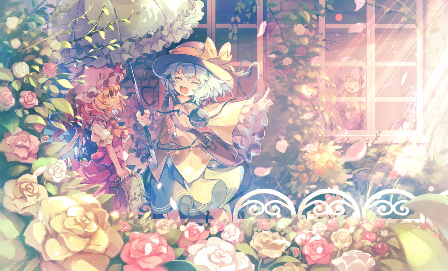 flandre_scarlet, komeiji_koishi, sekisei_(superego51), touhou, umbrella