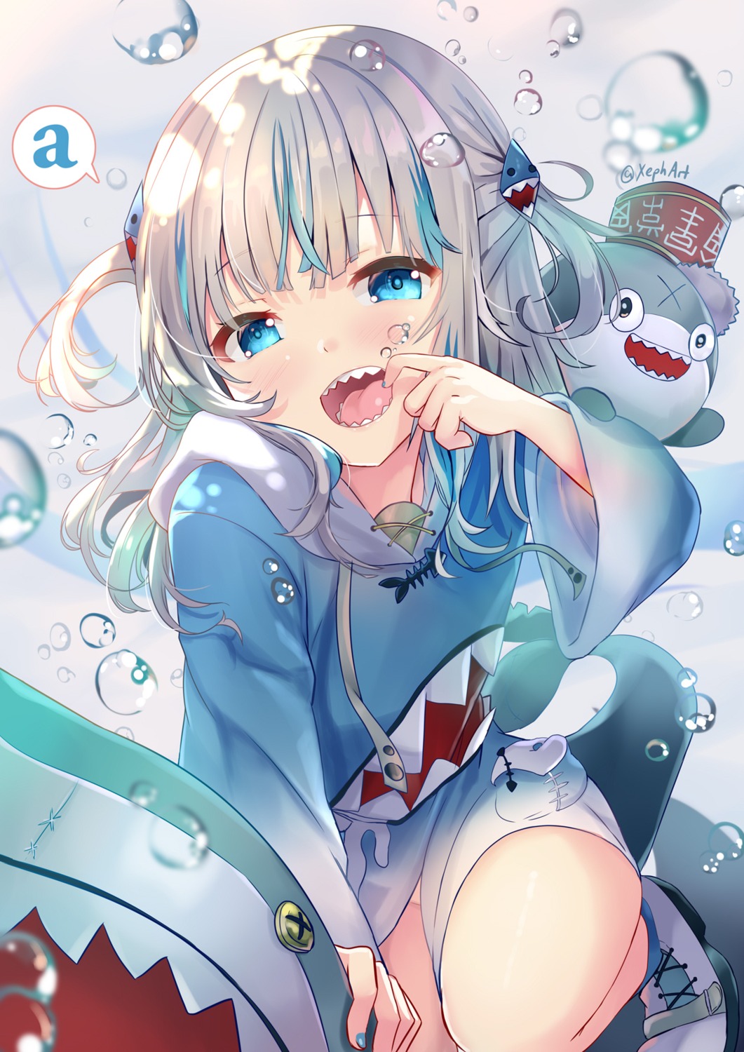 gawr_gura, hololive, hololive_english, skirt_lift, tail, xephonia