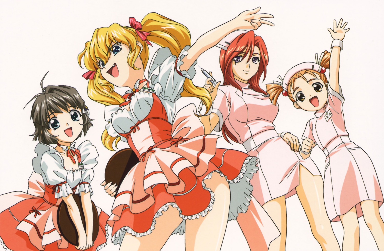 amakawa_hotaru, daikuuji_ayu, hoshino_fumio, kikuchi_youko, kimi_ga_nozomu_eien, nurse, tamano_mayu, waitress
