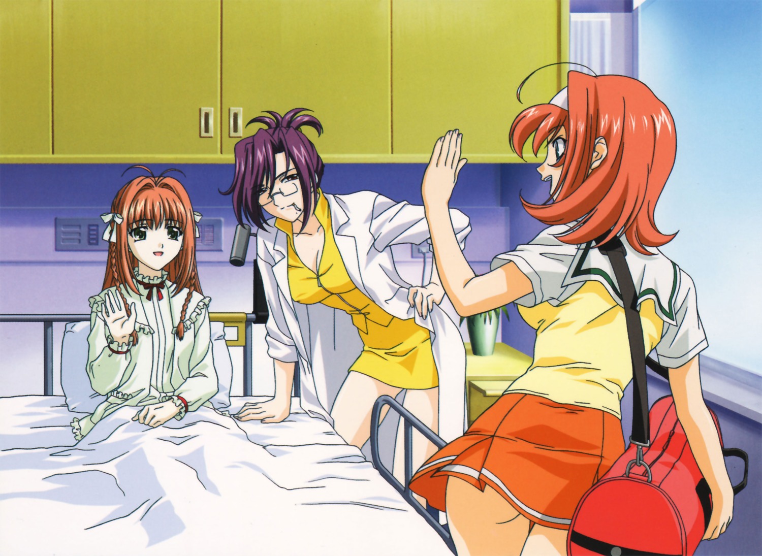 cleavage, fujita_mariko, kimi_ga_nozomu_eien, kouzuki_motoko, megane, seifuku, suzumiya_akane, suzumiya_haruka