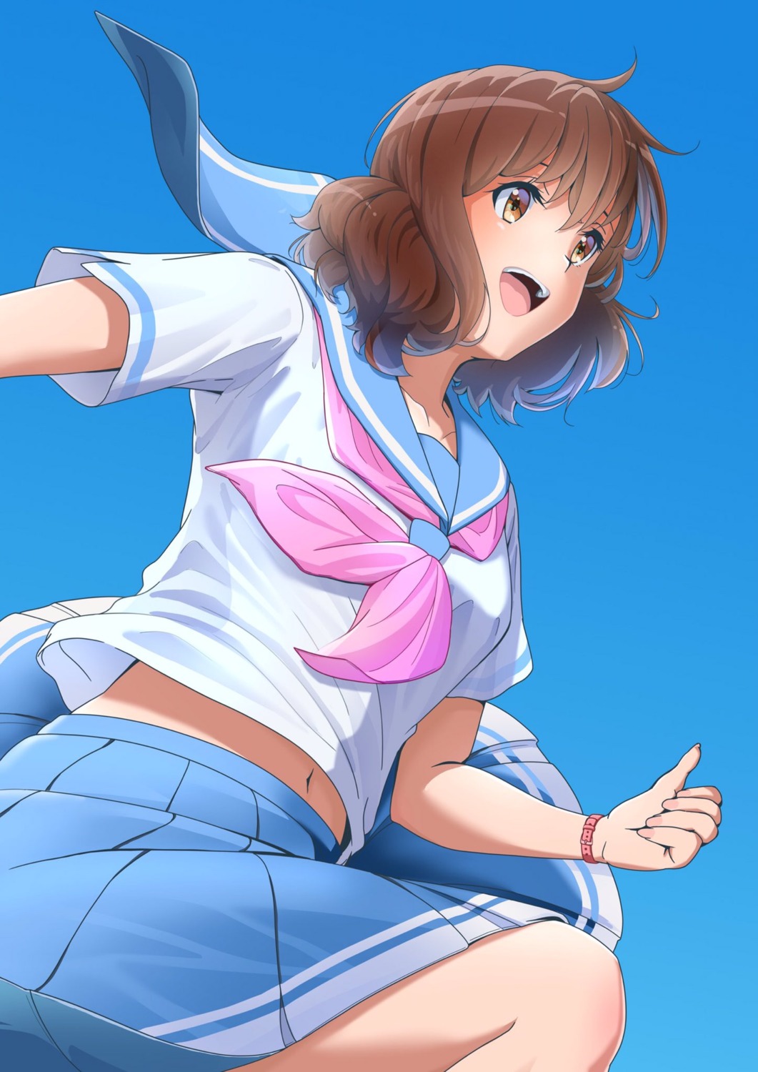 hibike!_euphonium, matebashi, oumae_kumiko, seifuku, skirt_lift