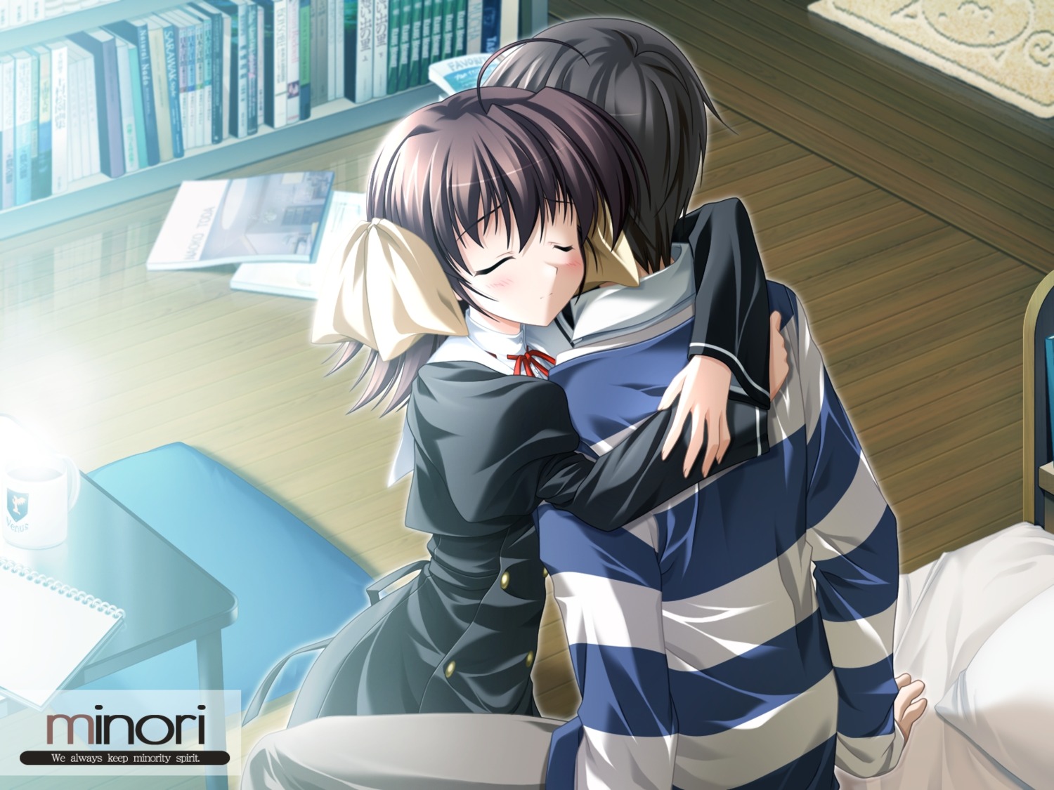 ef_~a_fairytale_of_the_two~, hirono_hiro, minori, miyamura_miyako, nanao_naru, seifuku, wallpaper