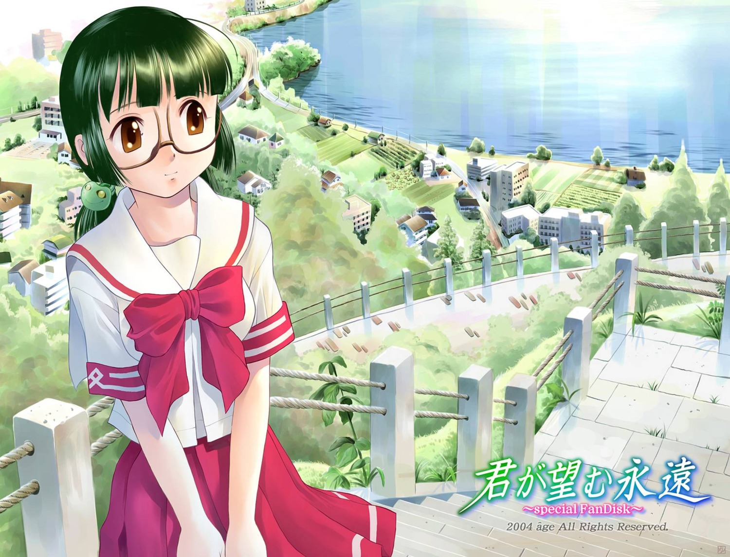 baka_ouji_persia, homura_manami, kimi_ga_nozomu_eien, landscape, megane, seifuku, âge