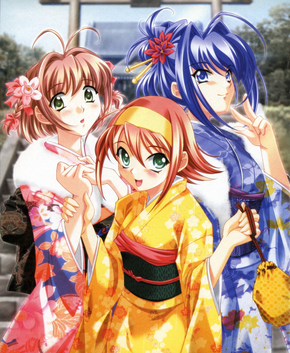 baka_ouji_persia, hayase_mitsuki, kimi_ga_nozomu_eien, kimono, suzumiya_akane, suzumiya_haruka