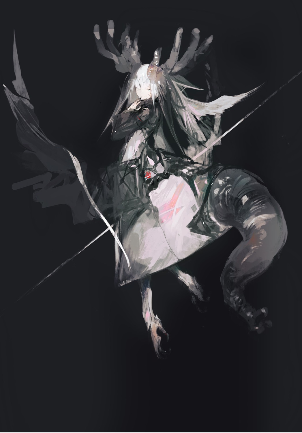 horns, lingxing, monster_girl, tail, wings