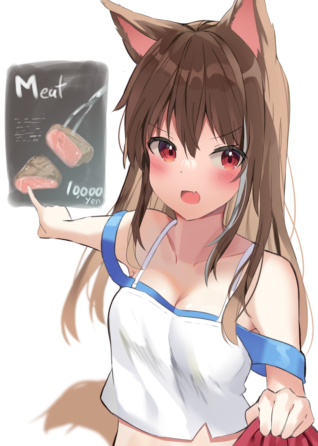 animal_ears, cleavage, mizuki_ryuu, tail