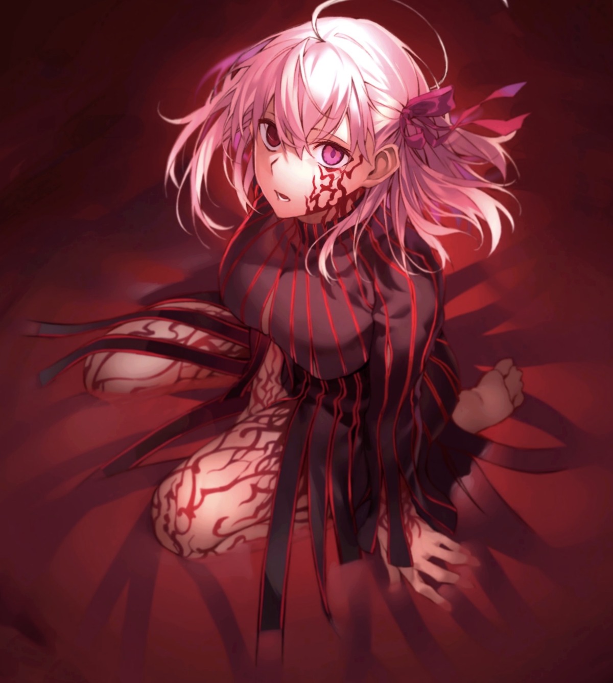 dark_sakura, dress, fate/stay_night, hiro_(hirohiro_gorira), matou_sakura, tattoo