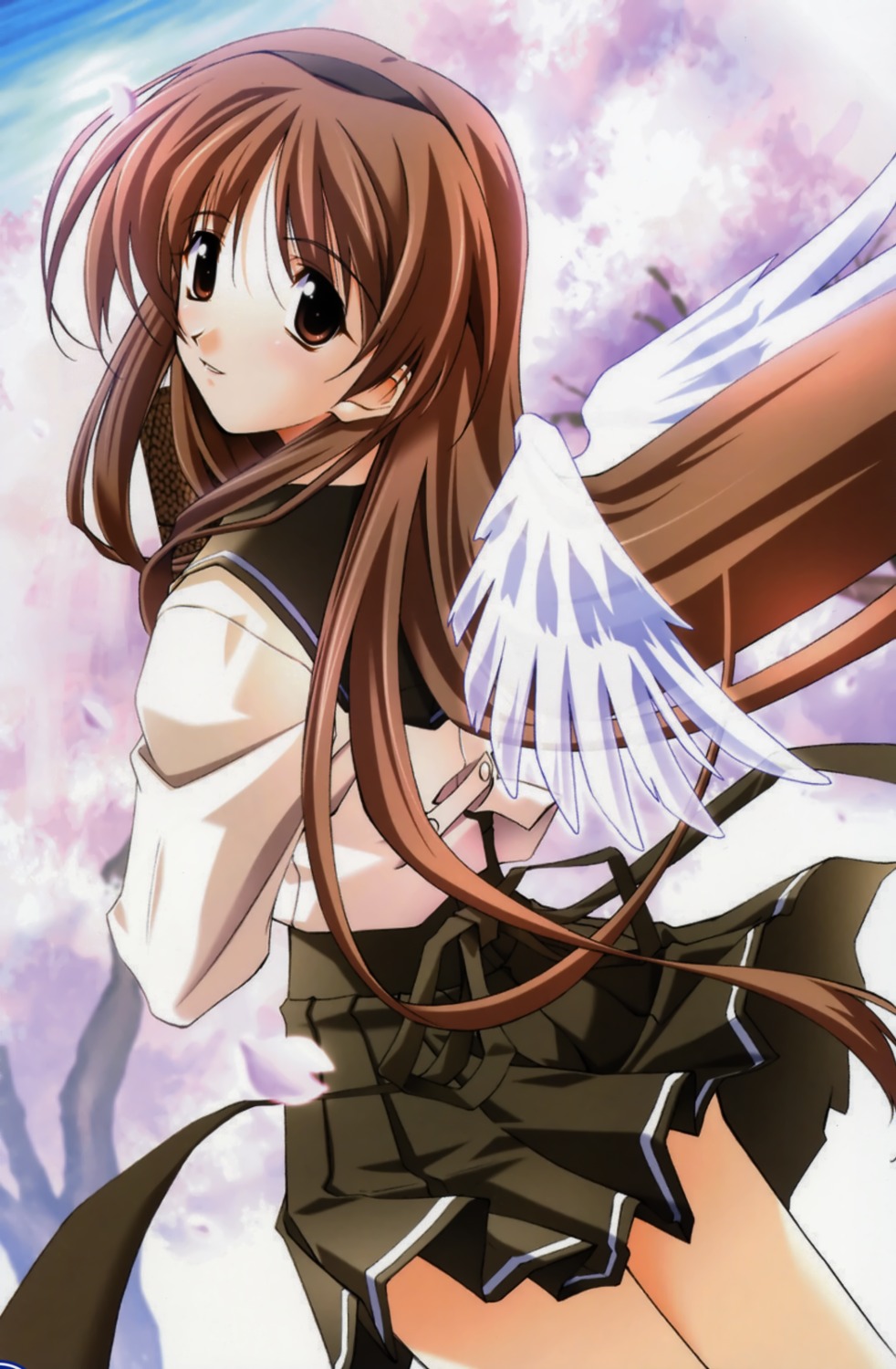 hizuki_ayaka, memories_off, sasaki_mutsumi, seifuku, wings