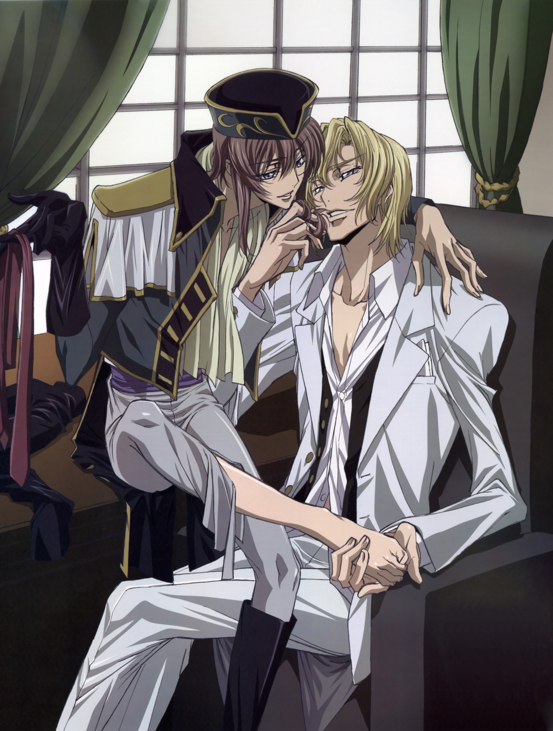 code_geass, kannon_maldini, male, sakou_yukie, schneizel_el_britannia, yaoi